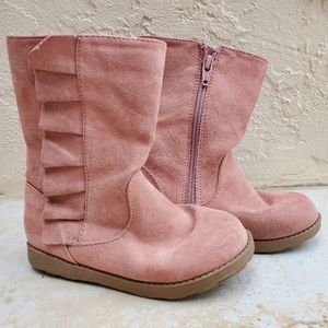 Pink/Salmon Girls zipper boots